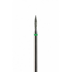Фреза алмазная формы пламя зеленая крупная зернистость 1,6 мм (016)